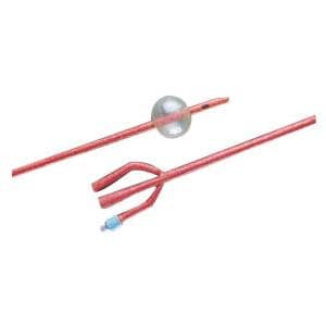 Bardex I.C. Couvelaire 3-way Red Latex Foley Catheters, Coude Tip