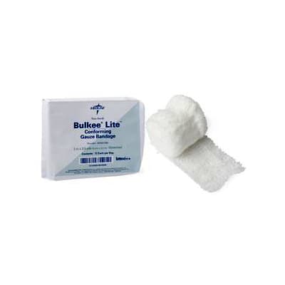Medline Bulkee Lite Conforming Gauze Bandage, 2" x 3.5yd - Package of 12