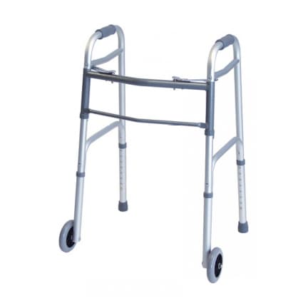 Lumex everyday dual release walker with 5" wheels, adult