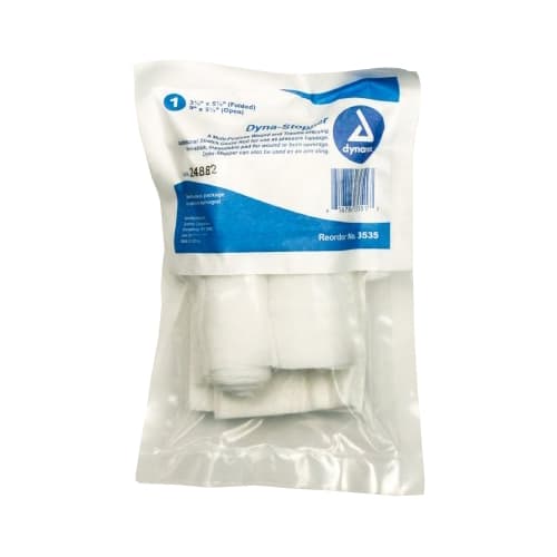 Dyna-Stopper Trauma Dressing White 5-1/2 x 9 Inch Rectangle Sterile - Image 1