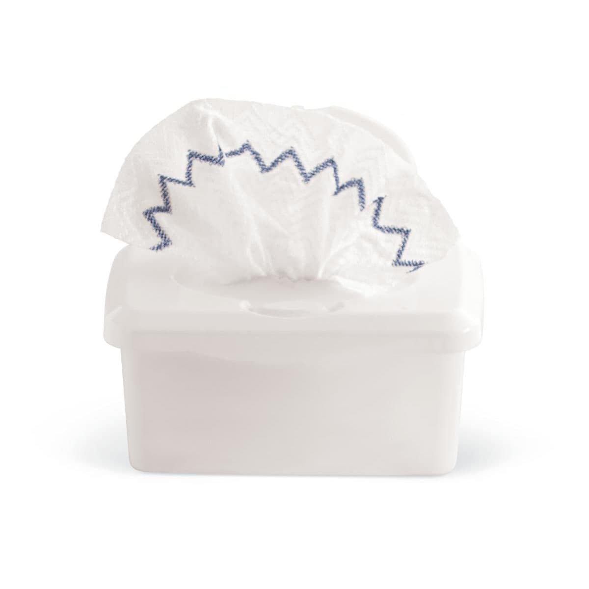 Medline Disposable Microfiber Cloth with Reusable Tub, 12 x 12 Inch - Case of 250 - Image 1