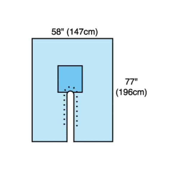 Cardinal Orthopedic Drape 58 W x 77 L Inch Split Sheet Drape Without Covers Without Pouch - Case of 20 - Image 1