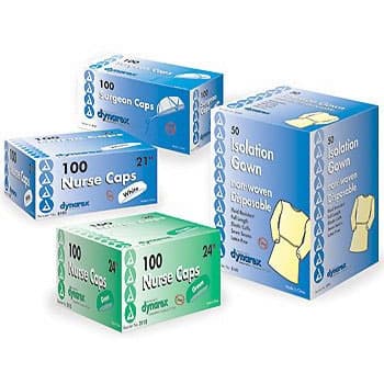 Dynarex Disposable Protective Procedure Gown, White - Case of 50