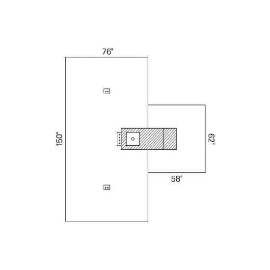 Orthoarts Orthopedic Drape Blue 76 W x 150 L Inch Hand Drape, 62 x 58 Inch - Case of 6 - Image 1