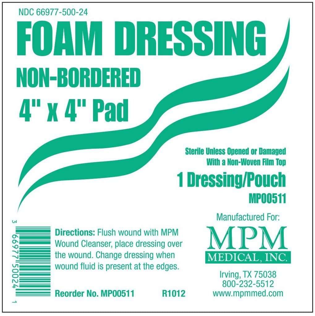 MPM Medical Non-bordered Foam Dressing Square with Water-proof Top Layer - Image 1