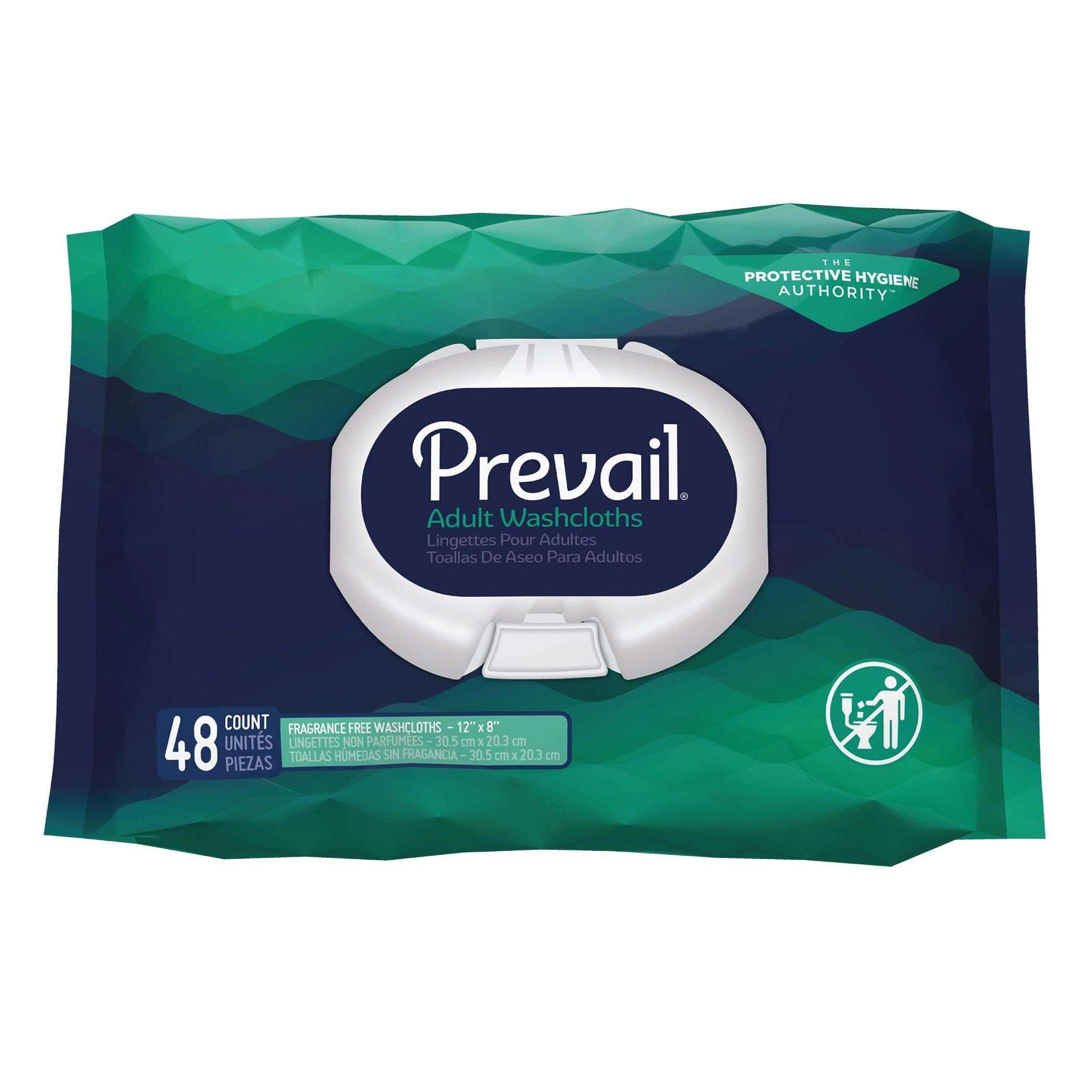 Prevail Fragrance-Free Adult Washcloths