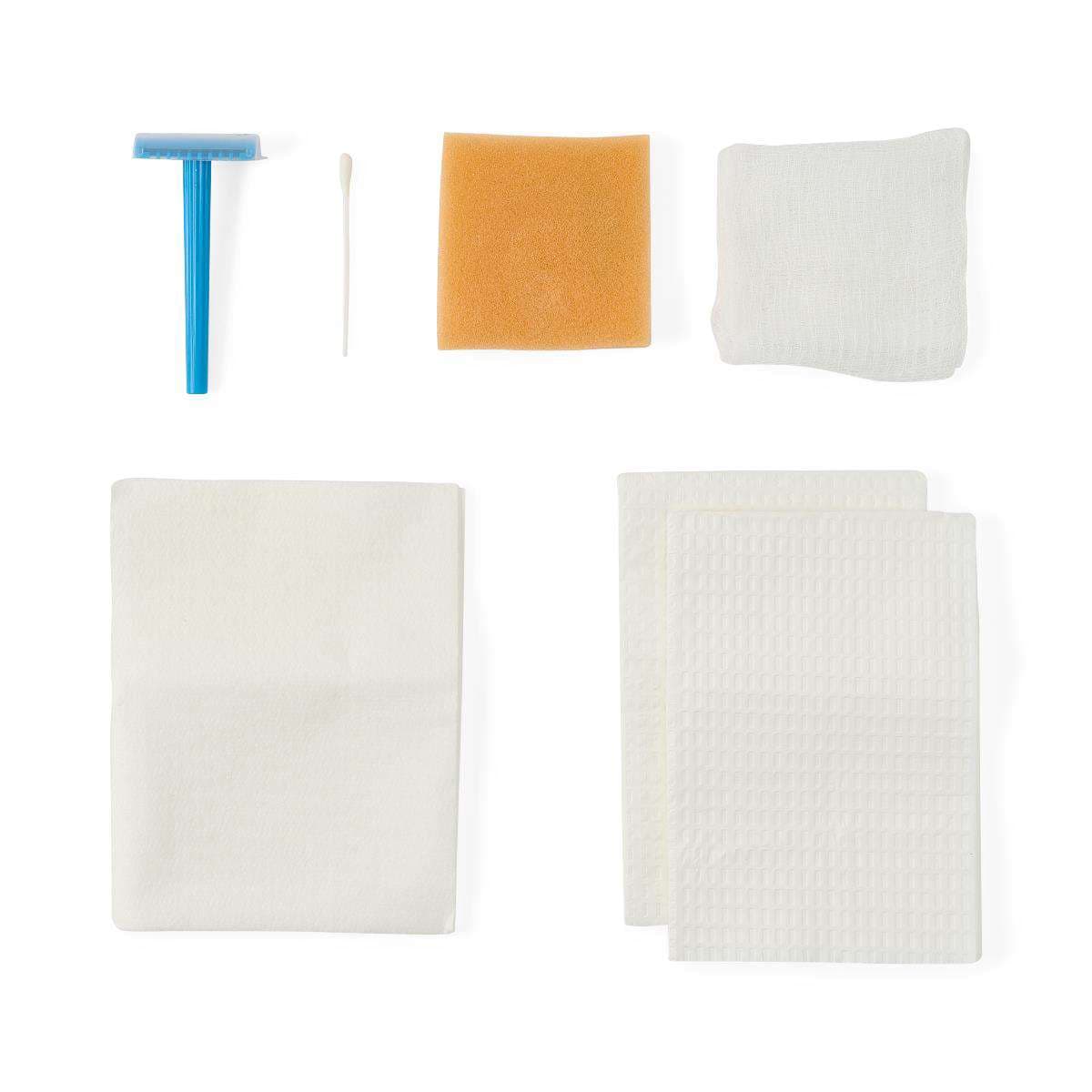 Medline Dual-Compartment Shave Prep Trays - Case of 50 - Image 1