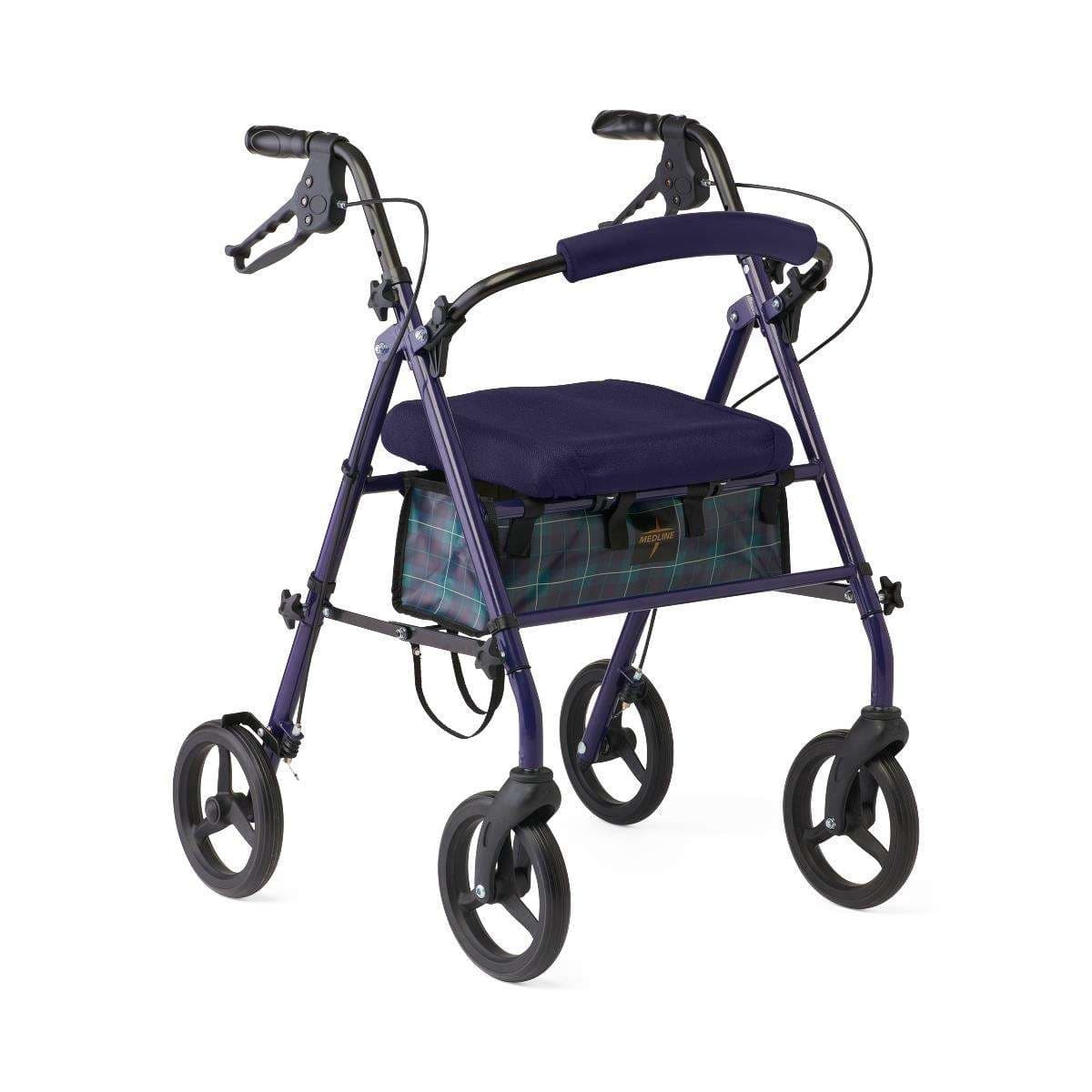 Medline Basic Steel Rollator with Microban, 8" Wheels - Image 1