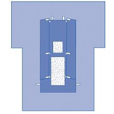 Medline Sterile CVMax Cardiovascular Drape with Chest Incise - Case of 6 - Image 1