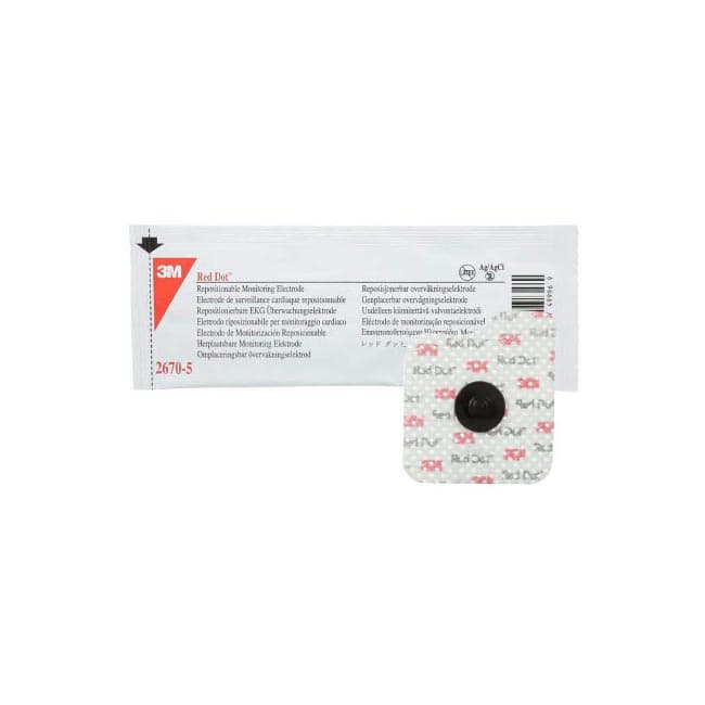3M Red Dot ECG Monitoring Electrode, Cloth Backing - Image 1