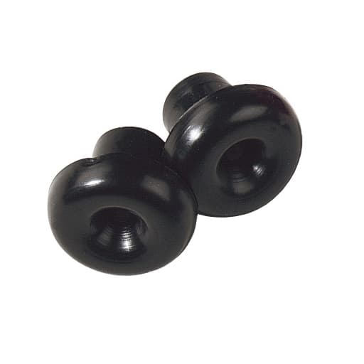 ADC Stethoscope Mushroom Ear Tips, Black - Pair of 2