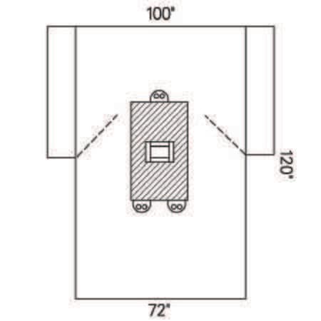 Halyard Blue Abdominal Drape, 100 W x 72 W x 120 L Inch - Image 1