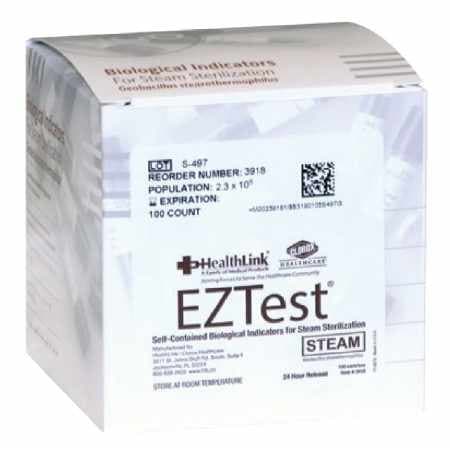 EZTest Sterilization Biological Indicator Vial, Class 1 - Package of 25
