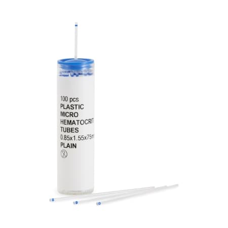 McKesson Capillary Blood Collection Tube, Plain 75 mm, Translucent Tube - Image 1