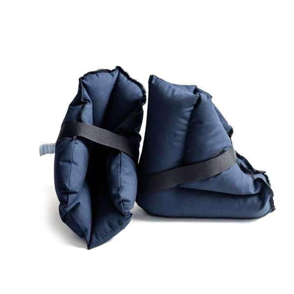 Hermell Reusable Quilted Polyester Fill Heel Protector Pad, Navy Blue - Pair of 2