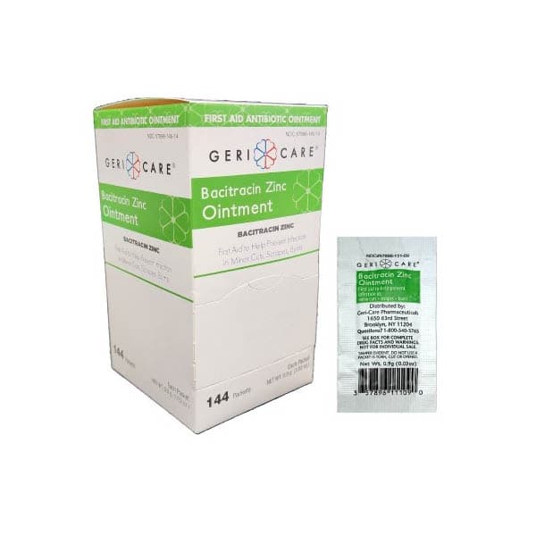 Geri-Care Bacitracin Zinc First Aid Antibiotic Ointment, 0.9 gram - Image 1