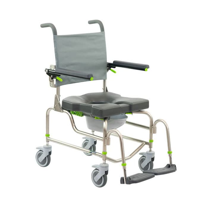 RAZ-AP Attendant Propelled Mobile Shower Commode Chair