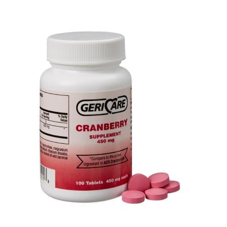 Geri-Care Cranberry Extract Dietary Supplement Tablet, 450 mg