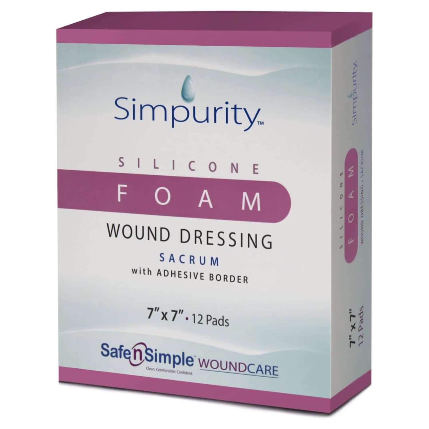 Simpurity Sacrum Foam Dressing with Silicone Adhesive Border - Image 1