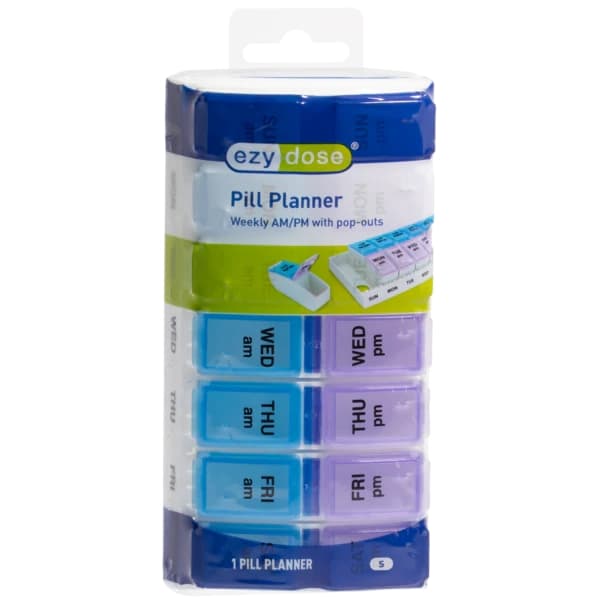 EZY Dose Weekly AM-PM Travel Pill Planner Large - Image 1