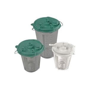 Allied Healthcare Disposable Suction Canister 800 ml, Snap-On Lid