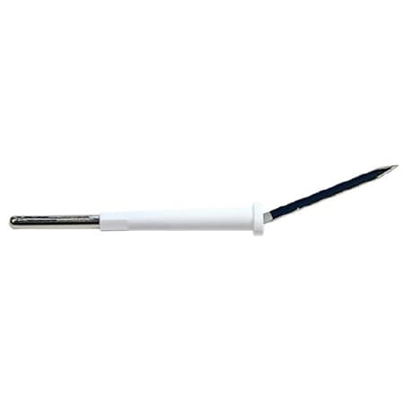 Bovie Dermal Tip Electrode 2.3 mm Shaft Diameter Sharp Angled Blade Tip Disposable - Box of 50
