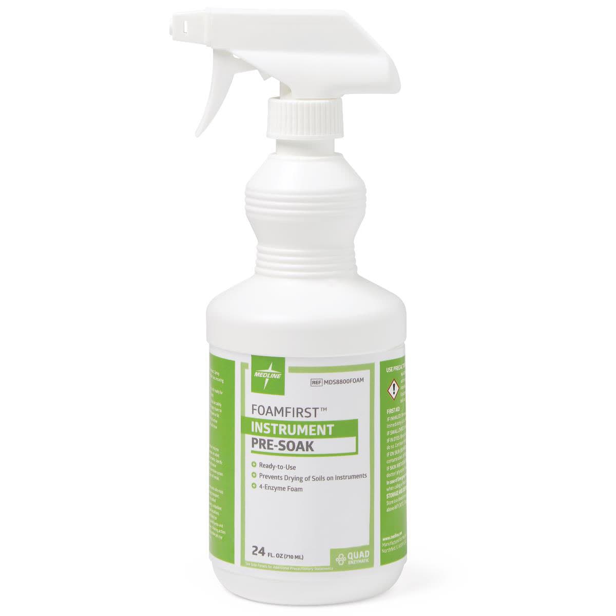 Medline Surgical Instrument Presoak Enzymatic Spray, Foam, 24 oz - Case of 15 - Image 1