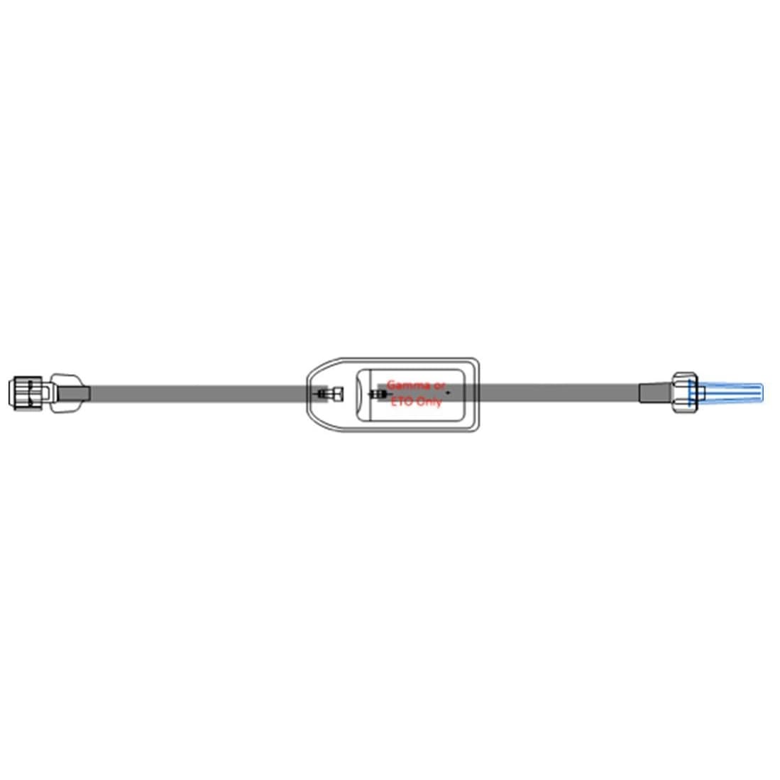 ICU Medical IV Extension Set Macro Bore with Filter, Sterile - Case of 50