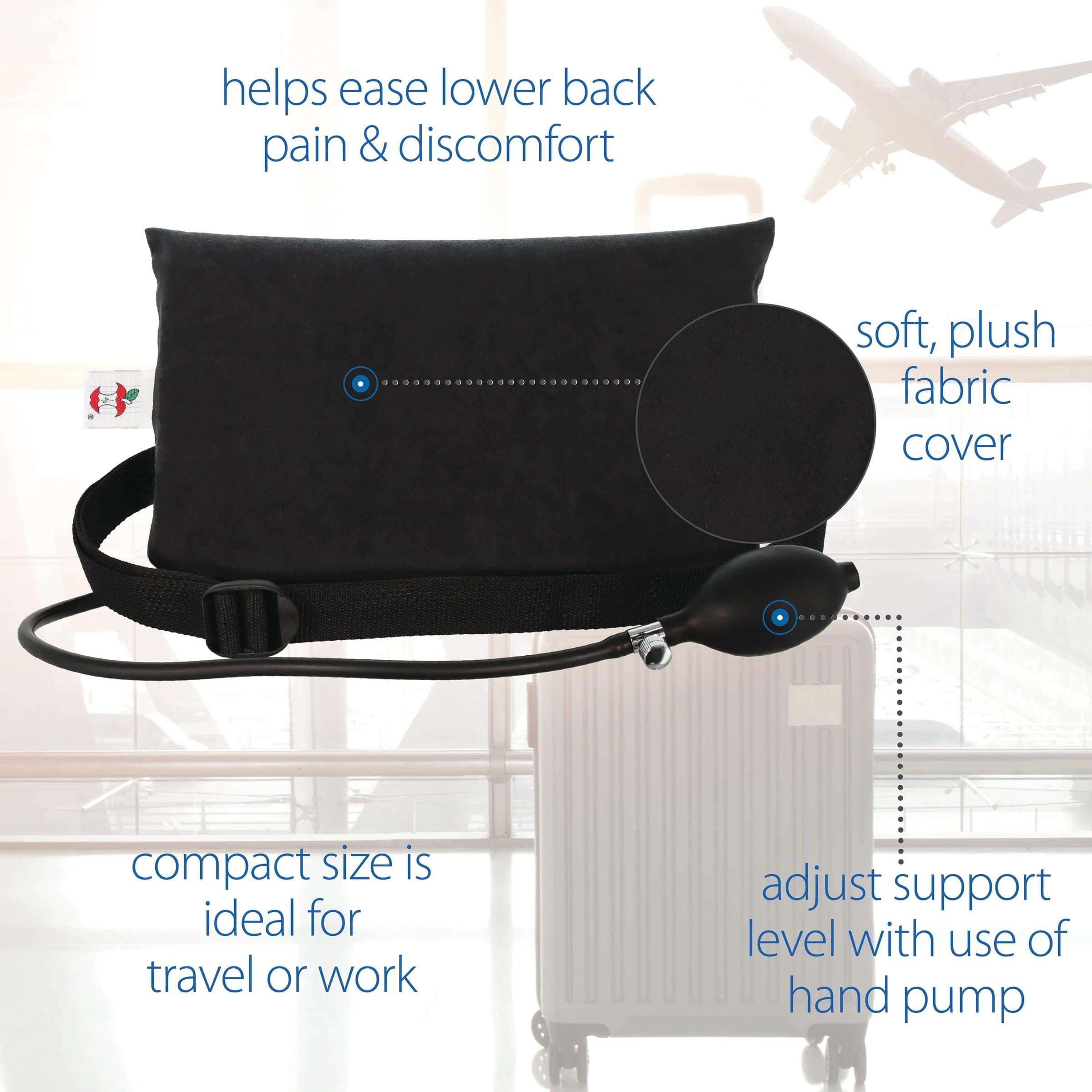 Core Inflatable Lumbar Cushion Black - Image 6