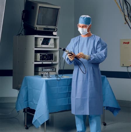 Halyard Inc Protective Procedure Gown, Blue - Image 1
