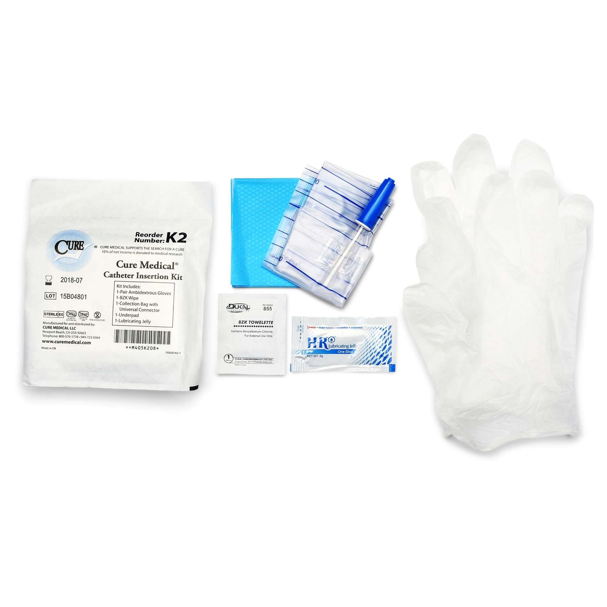 Cure Medical Catheter Insertion Kit with Universal Connector - Image 1