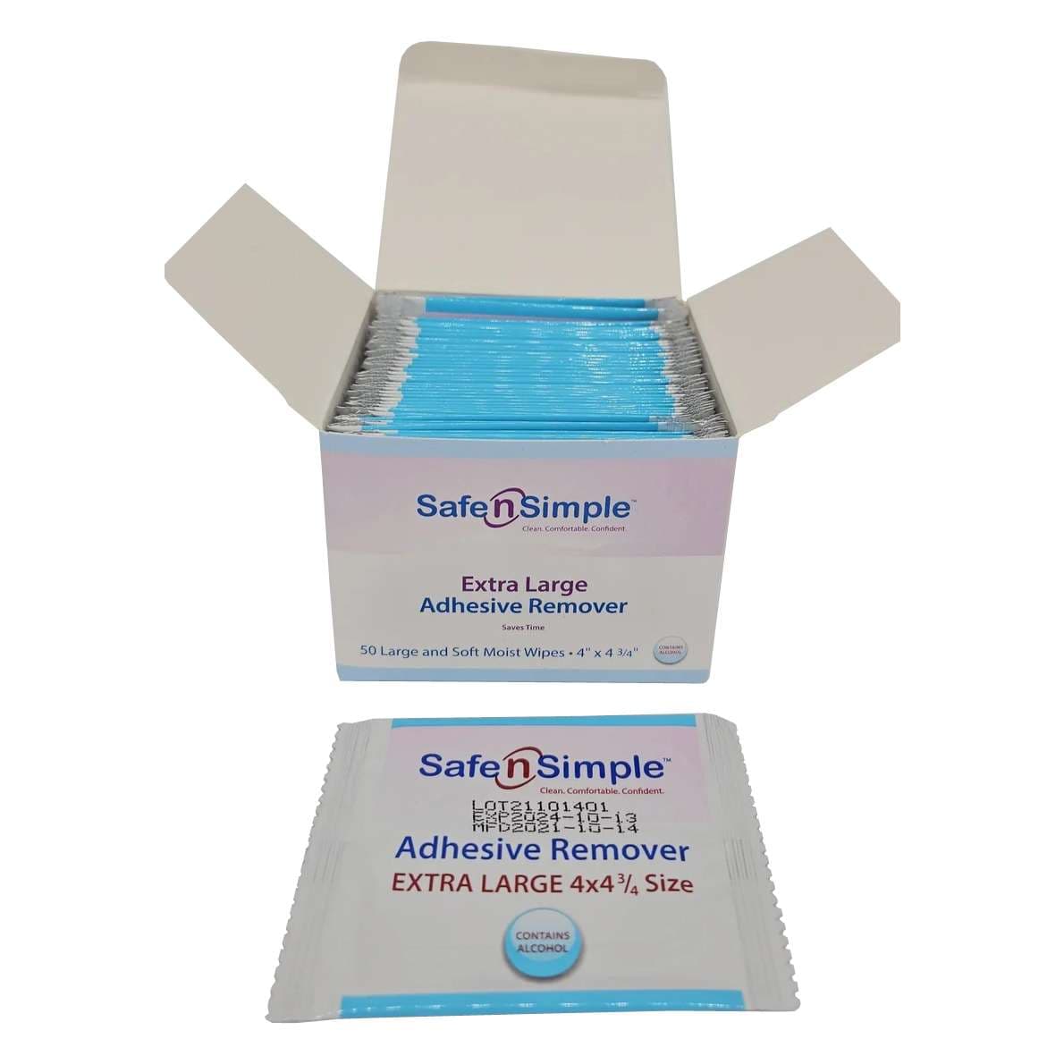 Safe N Simple Extra Large Adhesive Remover Wipe - Image 1