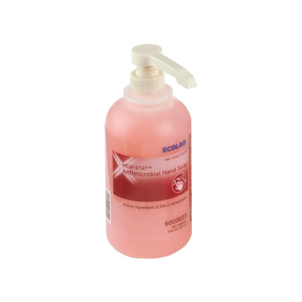 Medi-Stat Antimicrobial Soap Pump Bottle, Pink, 18 oz