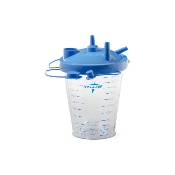 Medline Rigid Suction Canister Kit with Sealing Lid, 850 mL