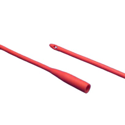 Dover Hydrophilic Coating Red Rubber Catheter with Smooth Rounded Tip