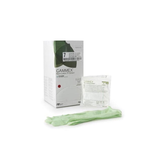 GAMMEX Non-Latex PI Green Surgical Gloves - Image 1