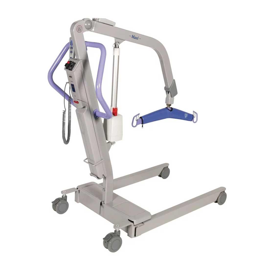 Arjo Maxi 500 power patient lift with 2-point hanger bar