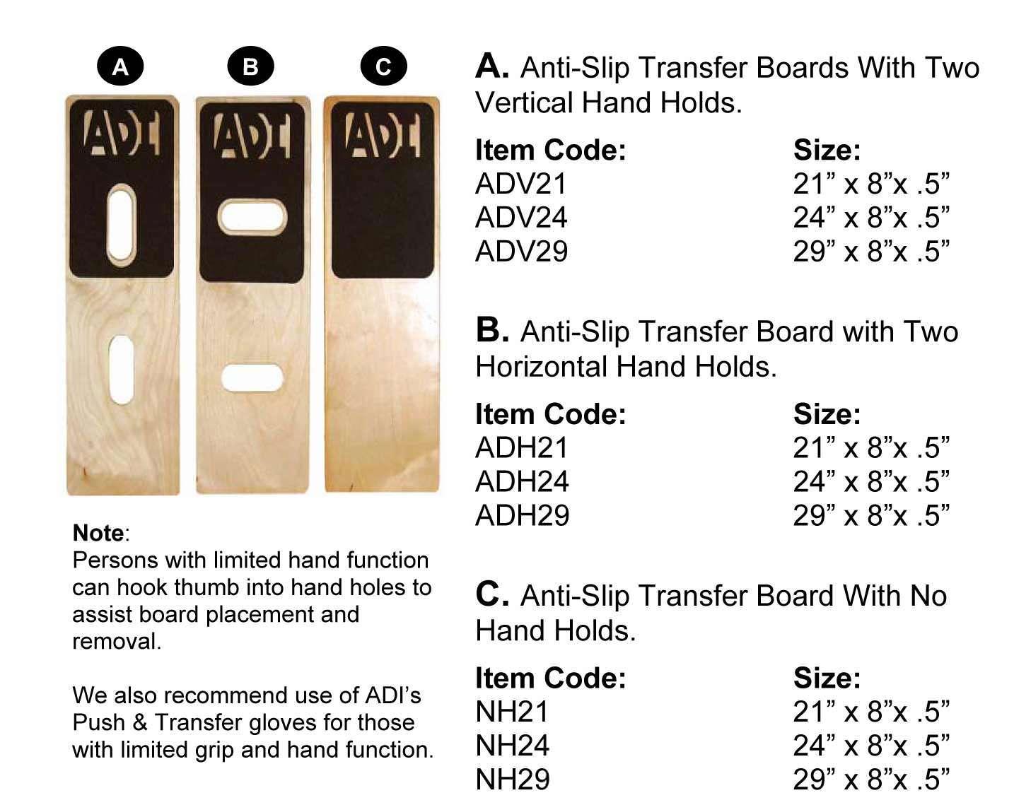 ADI Anti-Slip Transfer Board