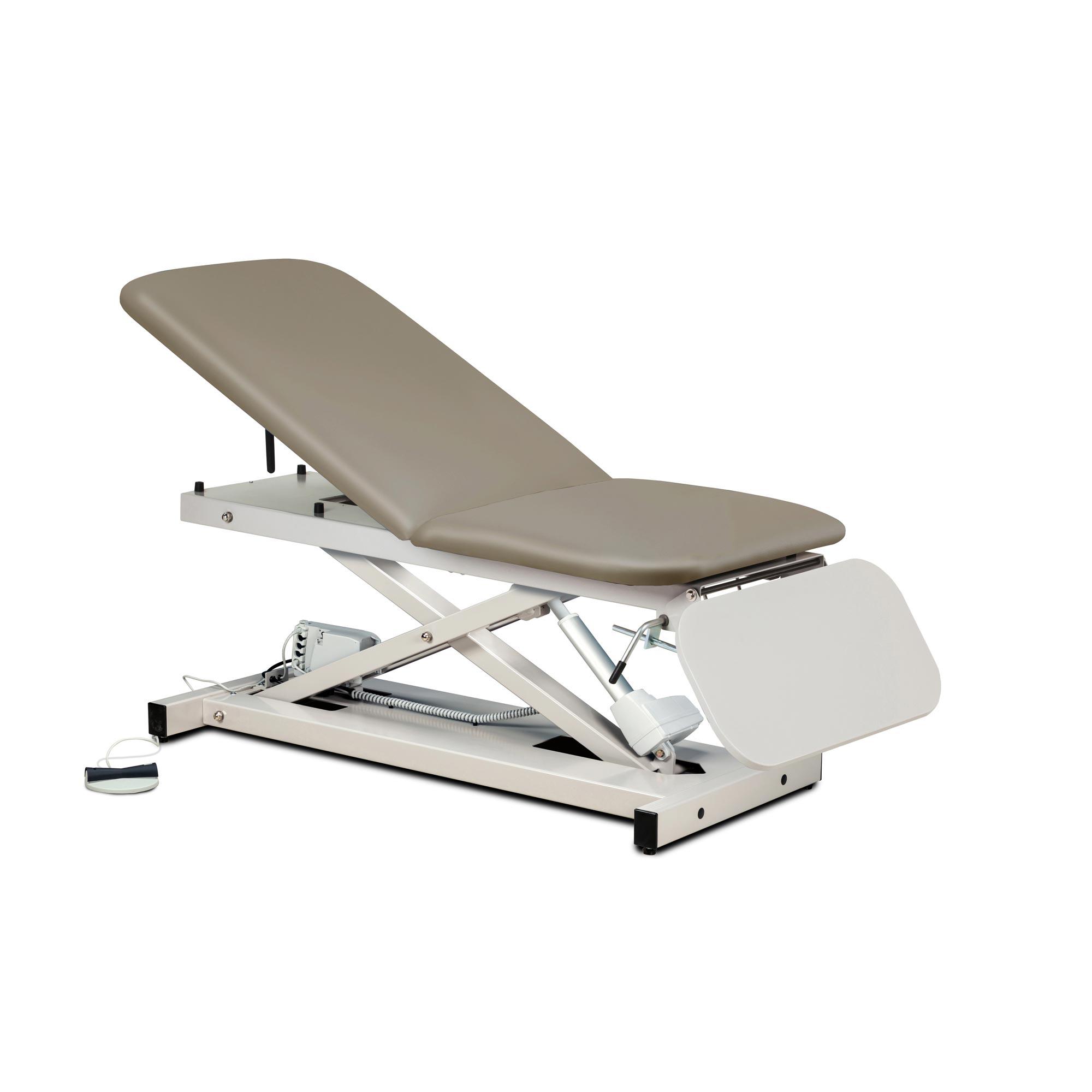 Clinton open base power casting table with ClintonClean leg rest