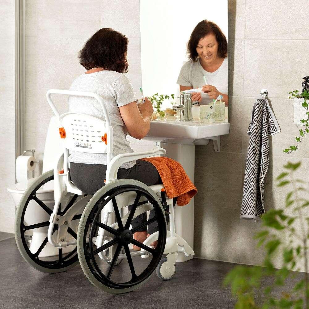 Etac Clean 24" Self Propelled Shower Commode Chair