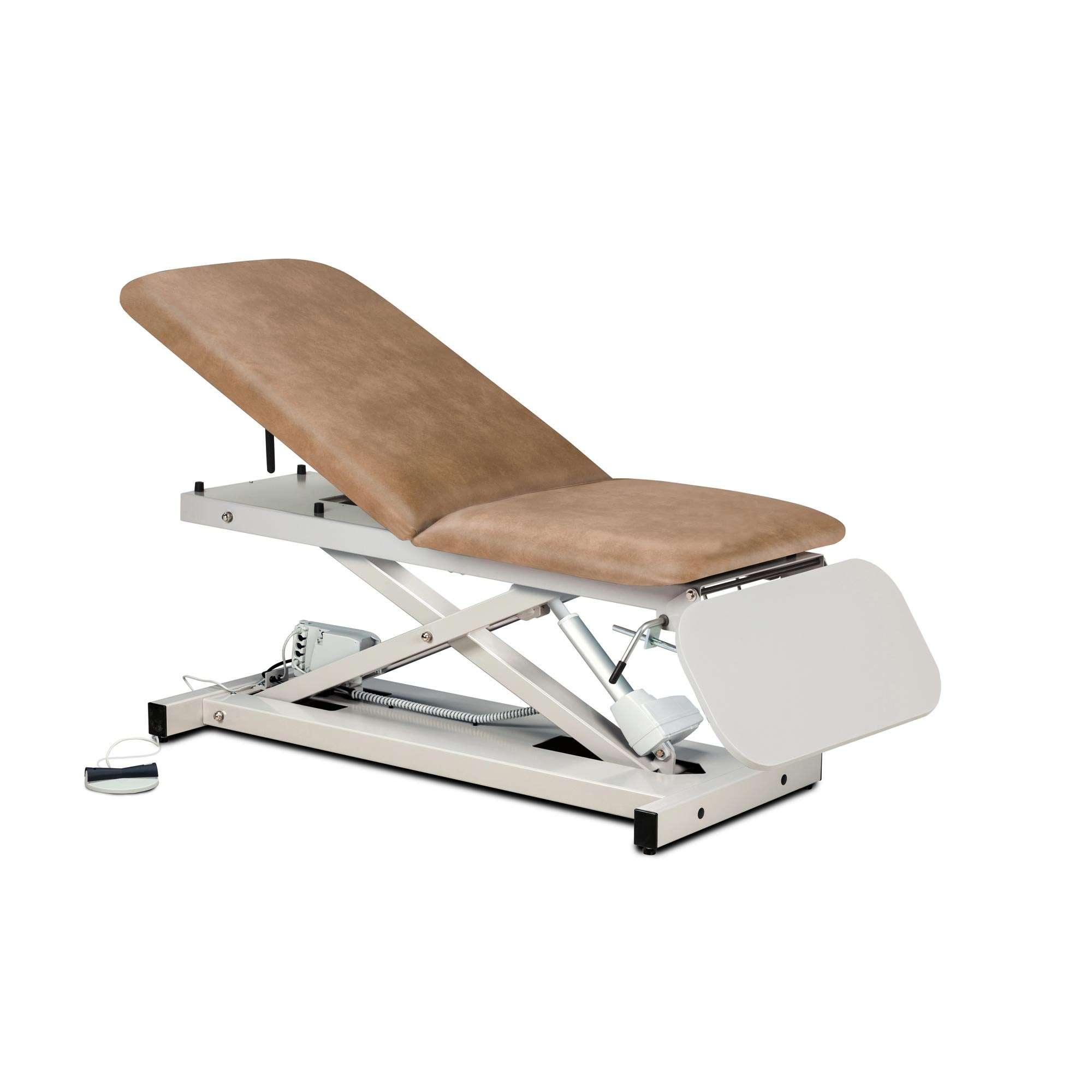 Clinton open base power casting table with ClintonClean leg rest