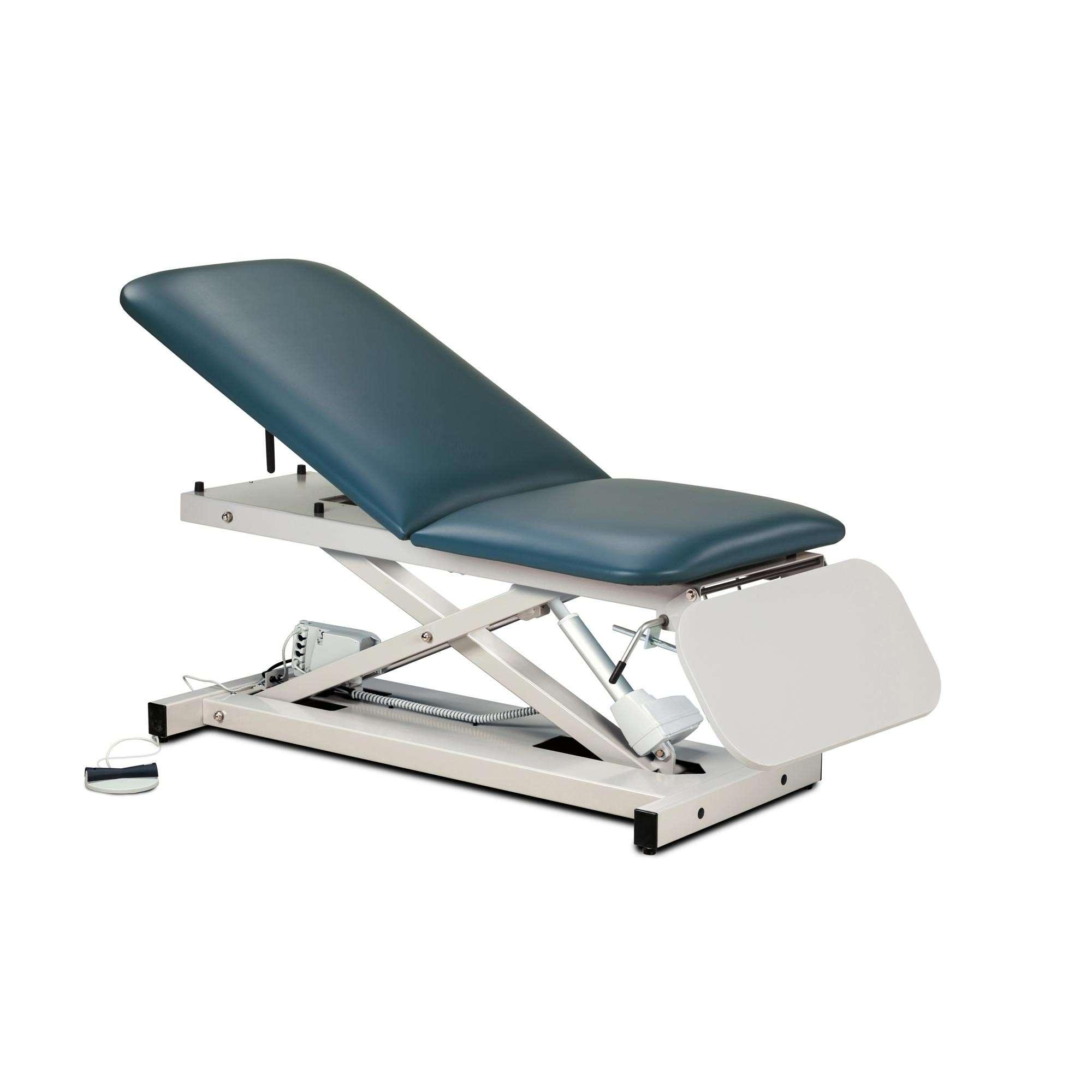 Clinton open base power casting table with ClintonClean leg rest