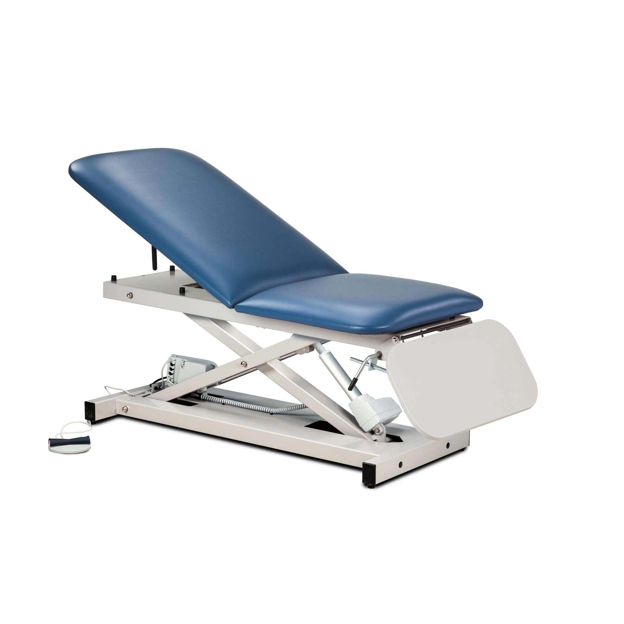 Clinton open base power casting table with ClintonClean leg rest