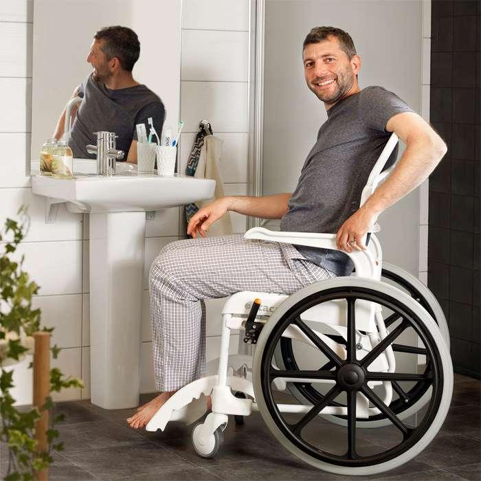 Etac Clean 24" Self Propelled Shower Commode Chair