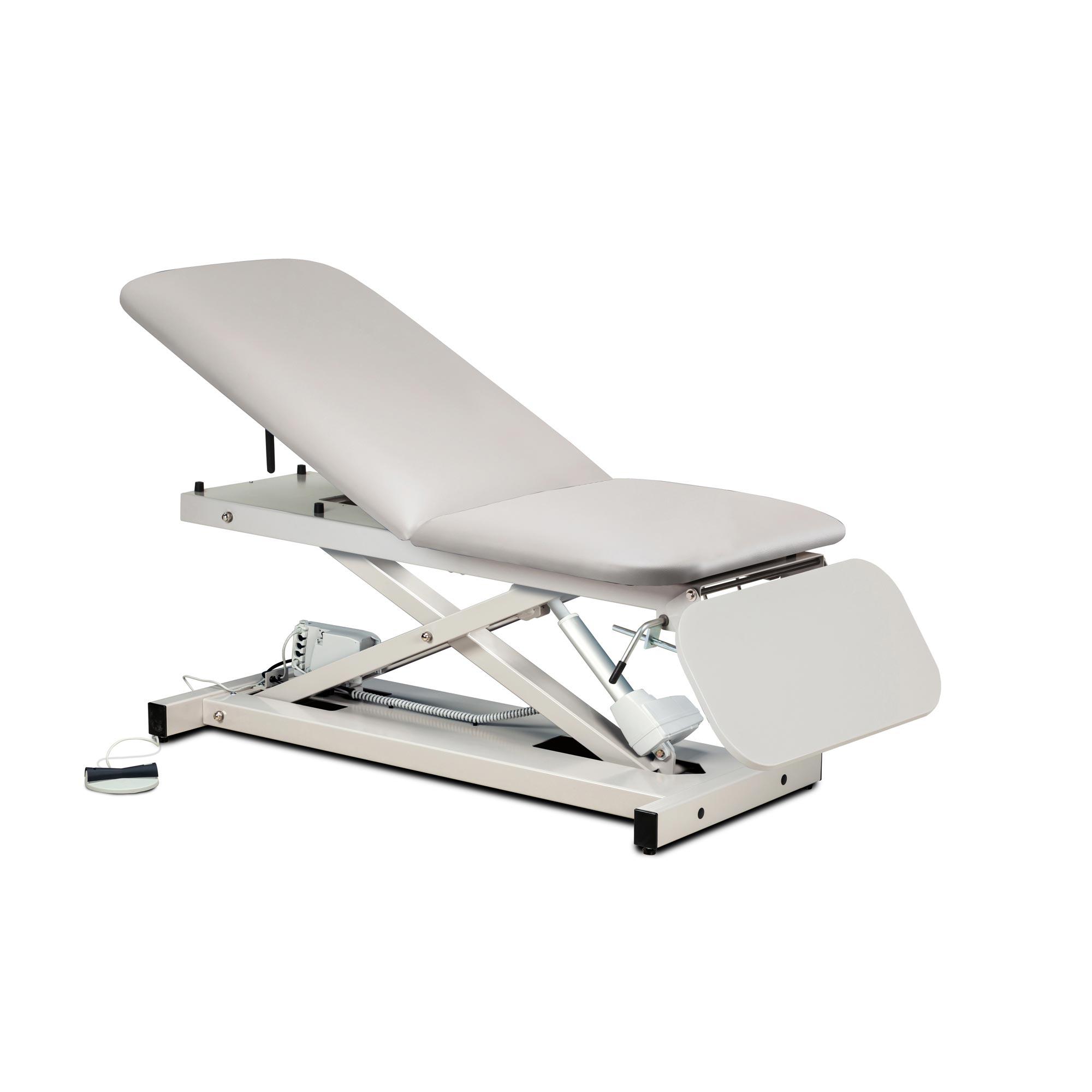 Clinton open base power casting table with ClintonClean leg rest