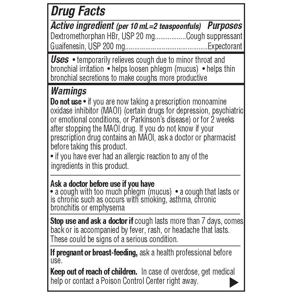 Geri-Tussin DM Cough Suppressant and Expectorant Liquid, 16 oz - 1 Bottle - Image 2