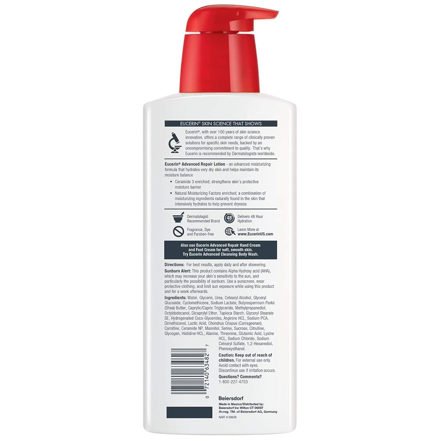 Eucerin Advanced Repair Skin Lotion, 16.9 oz - Image 2
