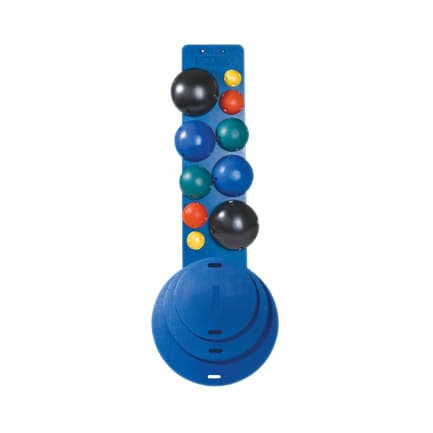 CanDo MVP Balance System, Set of 10 Ball with Rack (2 Each: yellow, red, green, blue, black) - Image 1