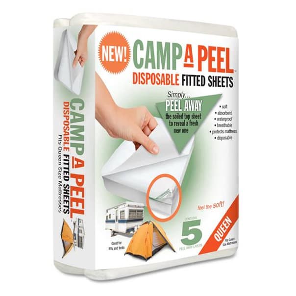 PeelAways Disposable Fitted Sheets, 5 Layers, White