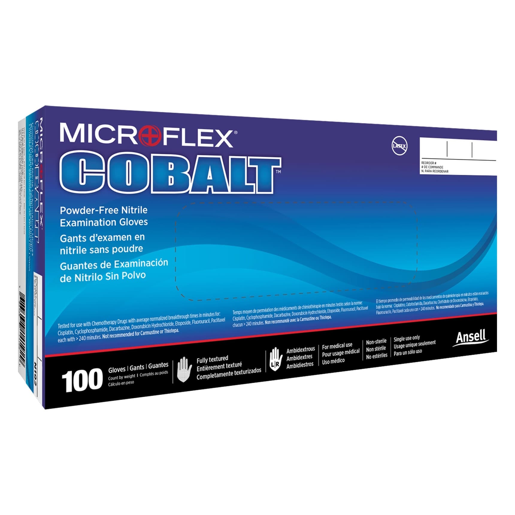 Microflex Cobalt Nitrile Exam Gloves